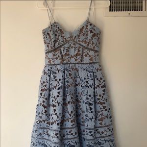 Self-Portrait mini dress, blue, US 4 / UK 8